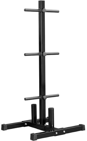 Abician Support pour Poids Disques Support de Barre d'haltère Rack de Rangement Musculation pour Poids Olympique et Standard Diamètre d'alésage Supérieur à 28 mm Charge Maximale de 400 kg