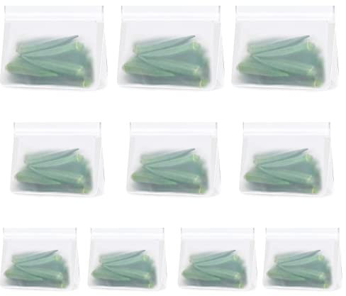 10 PCS Sac De Rangement De Congélation, Sacs De Conservation Des Aliments, Sachet De Nourriture De Silicone Pour Les Fruits, La Viande, Le Lait, Les Légumes Et Les Voyages Sac D'organisation Familiale