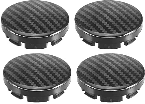 A ABSOPRO Cache Moyeux Noir 4 Pièces Universel pour Roues Plastique | Diamètre Ext. 56mm, Int. 51mm, Haut. 15mm, Installation Facile, Pour Roue Avant/Arrière