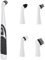 Electrical Cleaning Brush, SUCCEASY 4 in 1 Electric Cleaning Brush with Replacement Heads, Electric Spin Scrubber Household Cleaning Brushes for Home, Bathroom Floor, Tub, Shower, Tile(Black&White)