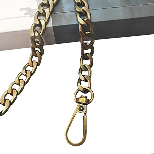 Chaîne de sac en métal - Largeur : 9,5 mm - Pour sacs à main, sacs à bandoulière, porte-monnaie, couleur bronze - 120 cm