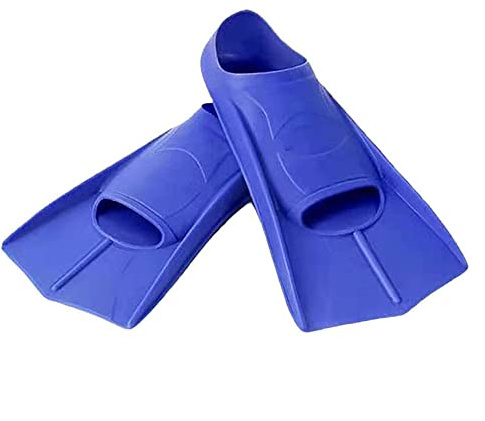 ENEN Schwimmflossen, Schnorchelflossen kurz Verstellbare Flossen für Kinder Erwachsene zum Schnorcheln, Schwimmen (XXS(27-29Meter),Dunkelblau)