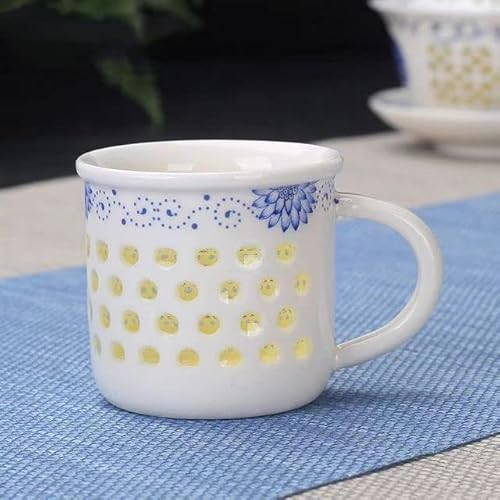 SOZY Blau und Weiß Porzellan Exquisite Teetasse Keramik Kung Fu Tee Set Knochenporzellan Japanische Tassen Vintage Schüssel Hand Töpferbecher Tasse
