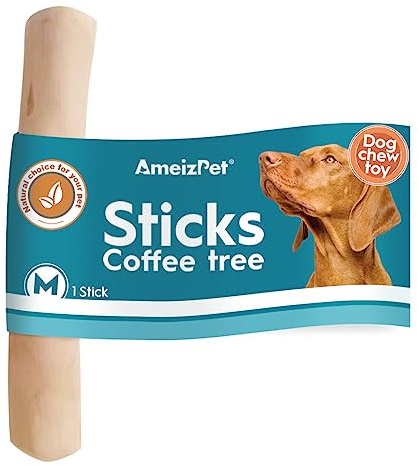 AmeizPet Coffee Tree Stick For Dog Chew Toy, Coffee Tree Root Dogs Chew - Durable Dog Wooden Chewing Stick, M Size
