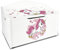 Leomark Kinderbank Hölzerne - UV-Druck: Rosa Einhorn - Kindertruhenbank, Behälter für Spielzeug, Truhe für Kinderzimmer, Höhe: 46 cm