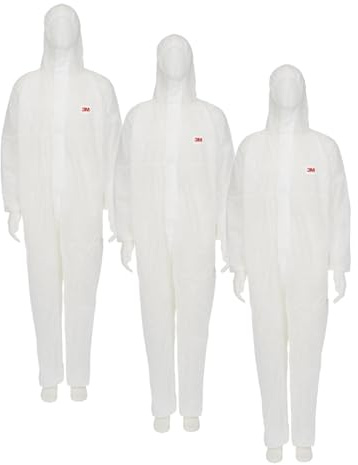 3M Coverall, White, 4500-W-3XL (Pack of 3)