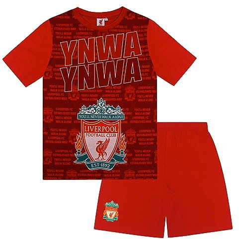 Liverpool FC Official Football Gift Boys Short Pyjamas YNWA Red 12-13 Years