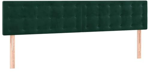 vidaXL Kopfteile Dunkelgrün 180x5x78/88 cm Samt