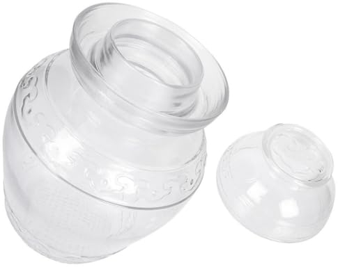 Cabilock Fermentierglas Mit Deckel Luftdicht Für Transparent Einlegen Von Kimchi Und Anderen Eingelegten Lebensmitteln Fassungsvermögen Langlebig