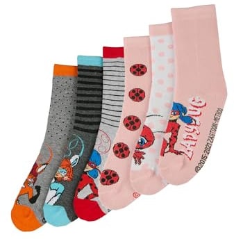 ONOMATO! Socken Kinder Mädchen | Premium Kindersocken aus Baumwolle | 6 Paar | Lustige Socken für Sandalen Mädchen | Modische Geschenke für Mädchen