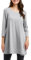 Enmain Light Grey Tunic Top for Women Causal Long Sleeve Longline Blouse Swing Tunic Top Loose Blouse T Shirt Round Neck Stretch Comfortable Holiday M