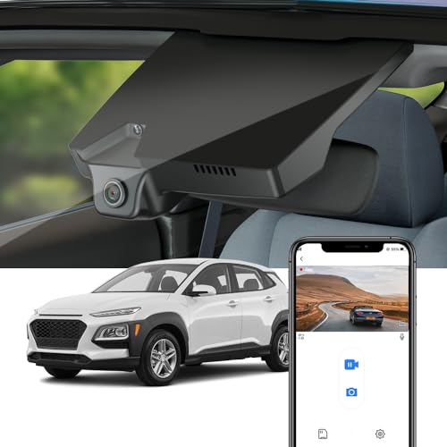 Fitcamx Dashcam 4K Geeignet für 2018 2019 2020 2021 Hyundai Kona and Kona Electric (HD2-J9000), OEM Autokamera 2160P UHD Video WiFi, Loop-Aufnahme, G-Sensor, WDR Dashcam Auto, Plug&Play, 64GB Karte