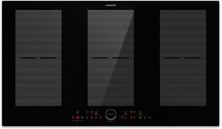 Klarstein Delicatessa 90 - Piano A Induzione, 6 Zone Flex, 10.500W, Touch-To-Slide, Timer & Blocco Per Bambini, Vetroceramica Nera, Fornello A Induzione Da Incasso, 90 Cm