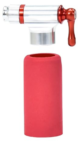 Sarini CO2-Inflator mit isolierter Hülse, schnelles und einfaches Ventil für Fahrradreifenpumpe