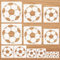 JSRQT 12 Stück Fußball Art Schablonen Wiederverwendbar Stencil Wand Malen Schablonen Football Zeichnung Malschablonen Waschbar Kunststoff Malschablonen Stencils for Painting DIY Scrapbooks