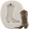 MINFEIDMS 3D Boot Silicone Moulds Western Cowboy Boot Fondant Mould Cowboy Boot Chocolate Candy Mould for Sugar Cake Decorating Cupcake Topper Gum Paste Polymer Clay