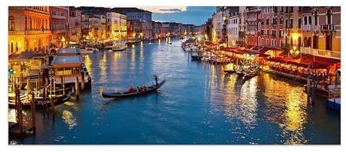 wandmotiv24 Leinwandbild Canale Grande Venedig 120x50cm (BxH) M0252