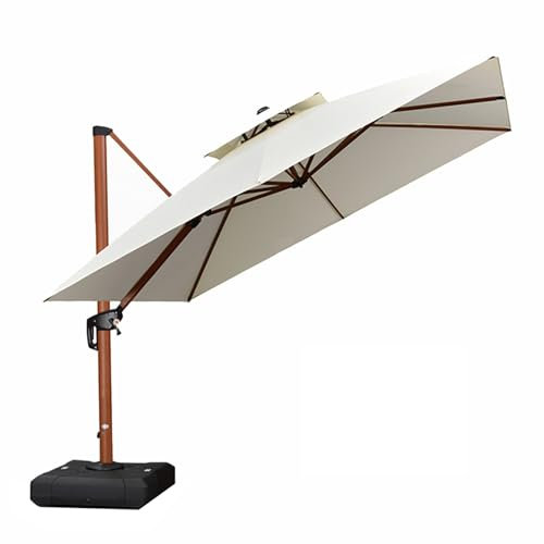 HESHEQ Große Terrassenschirme Alu Ampelschirm Marktschirm mit Kurbel | Kurbel-Schirm 360° drehbarer Offset-Schirm for Balkon,Garten,Terrasse(Size:Blue)