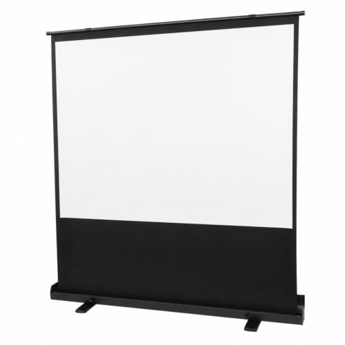 Kanbihao Écran de Projection Pull-Up 80 4:3, Écran Tirage Sol avec Support Aluminium pour Home Cinéma, Présentations, Événements