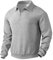 MakingDa Collared Sweatshirt Men Long Sleeve Casual Smart Quarter Zip Polo Neck Jumpers Retro Jacquard Knitted Tops Regular Fit Winter Pullover Knitwear-Grey-M