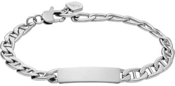 Fossil Unisex-Armband Drew gravierbare Schmuckplatte Edelstahl, JF04823040