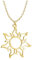 Sofia Milani - Damen Halskette 925 Silber - vergoldet/golden - Sonnen Anhänger - N0902