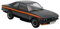 Druckgussfahrzeuge Motorfahrzeuge 1:24 Simulationsautomodell Aus Zinkdruckguss, Geeignet for Die Sammlung, for Opel Manta A GT/E Black Magic 1975 Fertiges Modellauto