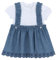 Chicco, Vestito Estivo Jeans Denim comprensivo di t Shirt per Neonate (IT, età, 24 Mesi, Blu)