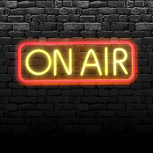 Live on Air Neon -Schilder, Studio -Lichtschild, Musikstudio -Dekor, USB -Antrieb Neon Night Light für Live -Streaming -Aufnahmebereiche -Bar -Studio -Dekoration