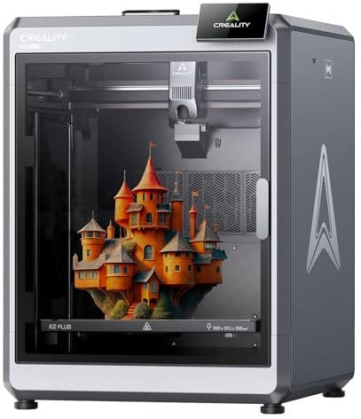Creality K2 Plus 3D Printer, Supports CFS Multi-Color Printing, Dual Ai Cameras, 600 mm/s High Speed, Stepper Servo Motors, Full Auto Leveling, Large Printing Area 350 x 350 x 350 mm