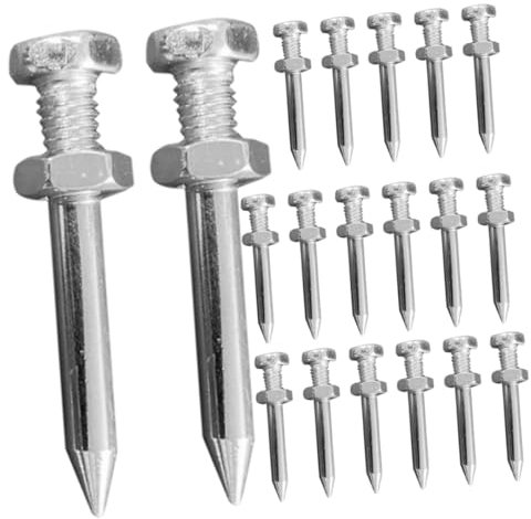 Gatuida 1 Set Chiodi Scarificatori Per Da Giardino Aeratore Per Prato Mollette Per Scarpe Aeratore Prato Aeratore Traino Spazzatrice Dietro Aerare Silver Metallo 26 Pezzi