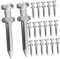 Gatuida 1 Set Chiodi Scarificatori Per Da Giardino Aeratore Per Prato Mollette Per Scarpe Aeratore Prato Aeratore Traino Spazzatrice Dietro Aerare Silver Metallo 26 Pezzi