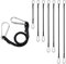FOGAWA 8 Stück Spanngummi mit Karabiner, Expander mit Karabinerhaken in 4 Größen, 30/60/80/100cm, Schwarz Latex Gummispanner, 8mm Spanngurte Stark für Camping,Garten,Planen,Fahrradträger,Auto,Motorrad