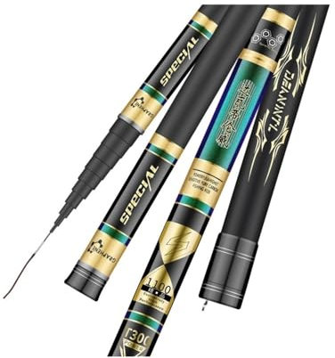 XUEQIZHENG Angel, Angelrute Ultraleichte und ultraharte Langrute Angelrute Handrute Kanonenrute Angelrute(9m)