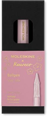 Moleskine Kaweco Sakura Pen - ABS Plastic Ballpoint Pen for Note-Taking, Refillable with Included 1.0 mm Blue Ink