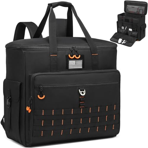 Computer Desktop Tower Carrying Case for Full Tower ATX Computer Case | Portable PC Travel Case, PC Carrying Case Bag with Padded Shoulder Straps, Holds Desktop CPU, Keyboard, Mouse