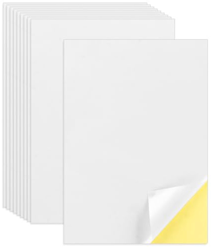 LOLYSIC 200 Blatt Sticker Papier A4, selbstklebend & bedruckbar, weißes glänzendes Etikettenpapier, Aufkleber Papier für Etiketten, Sticker, DIY & Büro