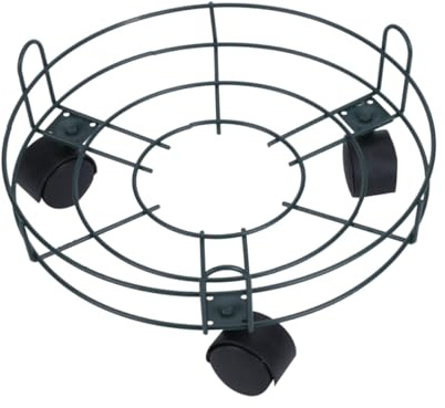 Yardenfun Vassoio Portavaso Mobile in Metallo Stabile con Ruote Pivotanti per Grandi Piante Supporto Sottovaso per ed Esterni