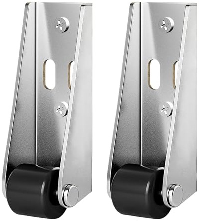 ZenithQuest 2 Pack Support Wheels, Stainless Steel PP Nylon Quiet Wear Resistant Casters, for Furniture Drawers Island Platforms Door Sagging Repair