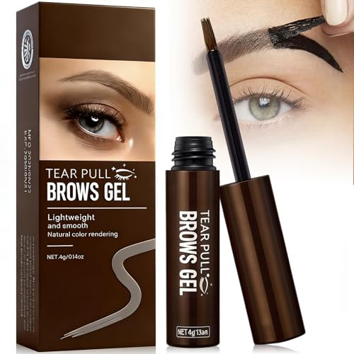 4g Colorante para Cejas Peel Off,tinte para cejas de fácil peel off,Tinte para cejas de Larga Duración,Apariencia duradera y completo,ideal para uso diario,Marrón Oscuro
