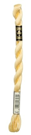 DMC Pearl Cotton Skeins Size 5-27.3 Yds: Light Pale Yellow