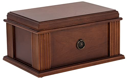 Qualität Importeure Amalfi 50–75 Cigar Antik Stil Humidor, Walnuss-Finish