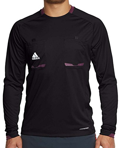 adidas Herren langärmliges Schiedsrichter Trikot Referee 12, Black/Purple Beauty F10, XL, X10201