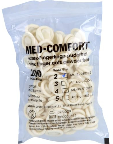 Dr. Junghans Fingerling Op Latex Gr. 2, 100 St. Fingerlinge