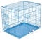 Cozy Pet Dog Cage 24 Metal Tray Puppy Crate in Blue 62cm Long with Easy-to-Clean Removable Metal Tray and 2 Lockable Doors Model DC24BL