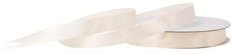 Satinband 12mm x 25m Rolle - FARBAUSWAHL in 3/6/12/18/25/38/50/75/100mm - farbecht & waschbar - Schleifenband für Hochzeit - Geschenkband zum Verpacken Dekorieren Basteln - Champagner 815