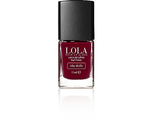 Lola Make Up by Perse Nail Polish Quick Dry Instant Gloss Ultra Long Lasting High Shine Finish Nail Paint for Women, Vegan and Cruelty-Free Cosmetic, Red Night (021), 11ml