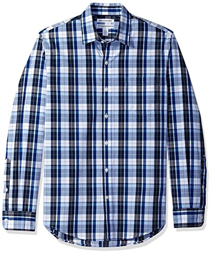 Amazon Essentials Men's Regular-Fit Long-Sleeve Casual Poplin Shirt