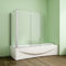 AICA Duschabtrennung Badewannenaufsatz 75x120x140cm 2-tlg. Eck Duschwand Badewanne Faltwand Badewannenfaltwand mit Seitewand 6mm NANO Sicherheitsglas