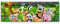 Paul Sinus Art Leinwandbilder | Bilder Leinwand 120x40cm Wilde Tiere im Dschungel – Cartoon